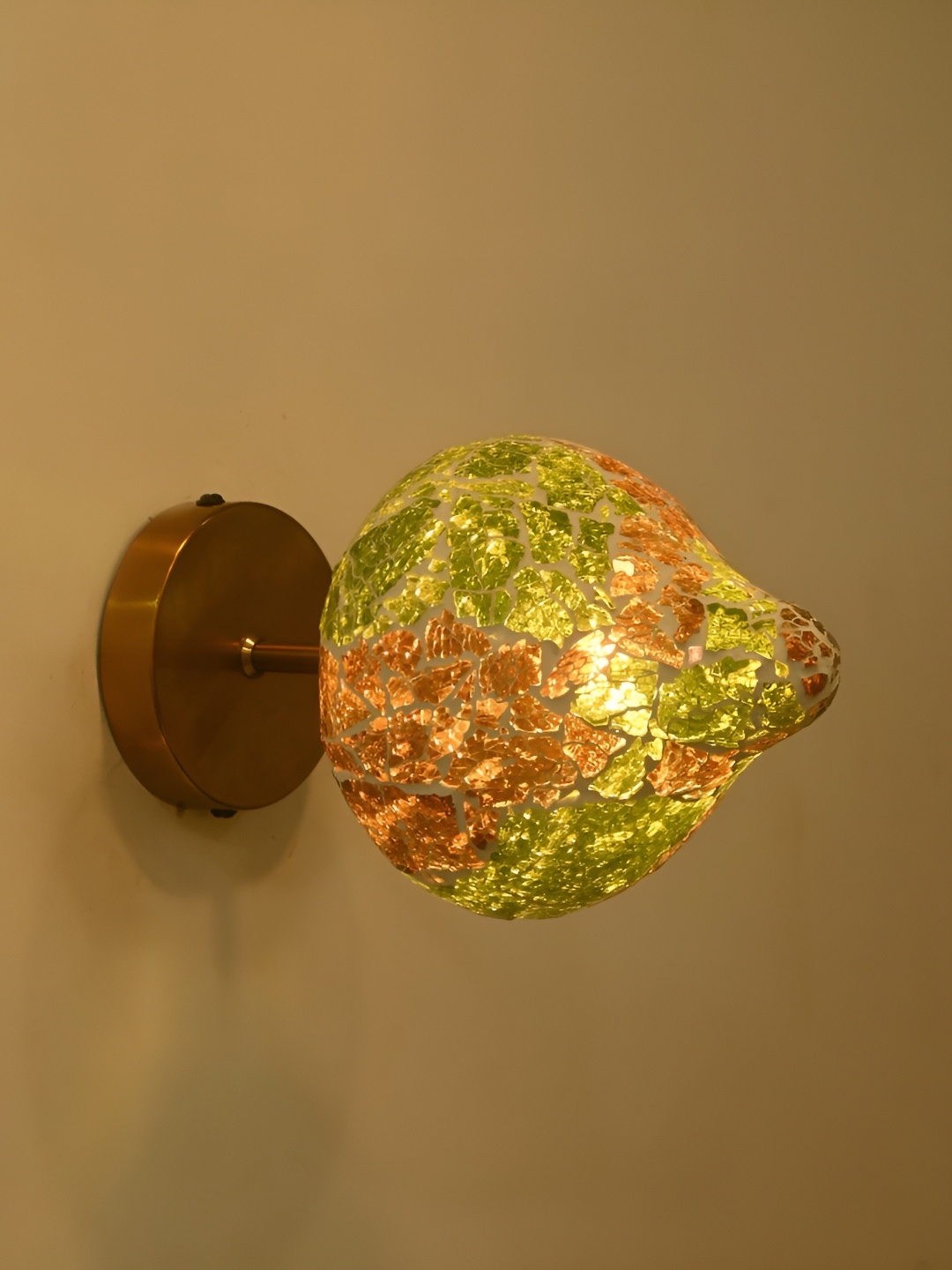 

Afast Green & Orange Glass Traditional Rectangle Shaped Wall Lamp