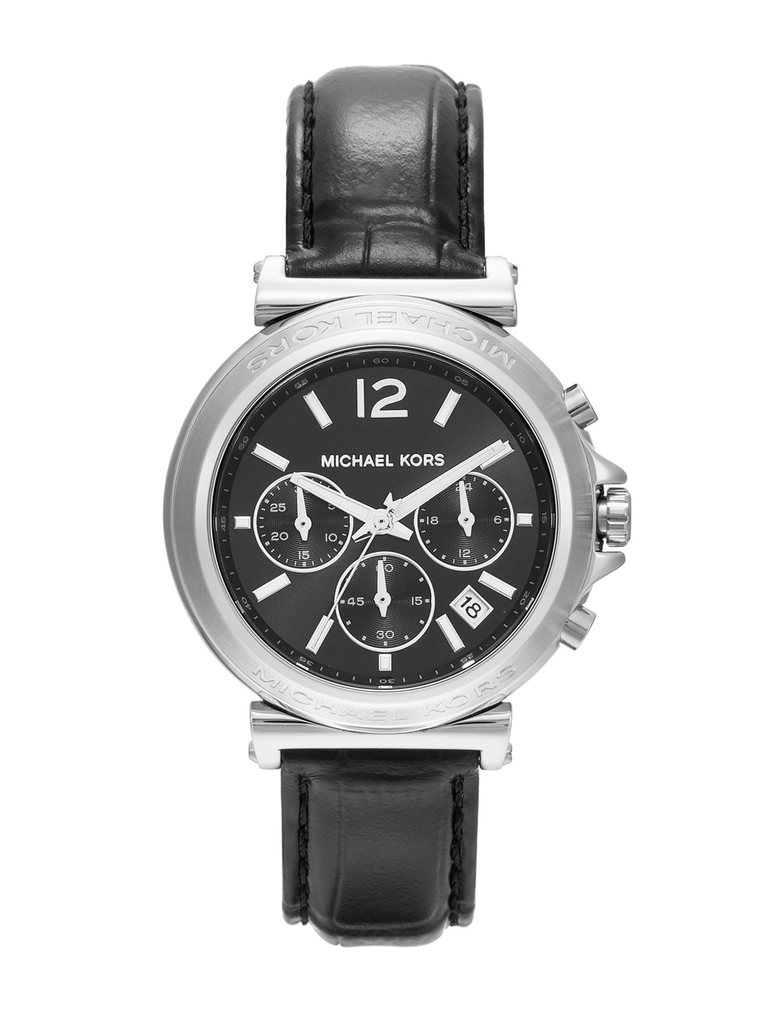 

Michael Kors Women Dial & Leather Straps Analogue Multi Function Watch MK7499I, Black