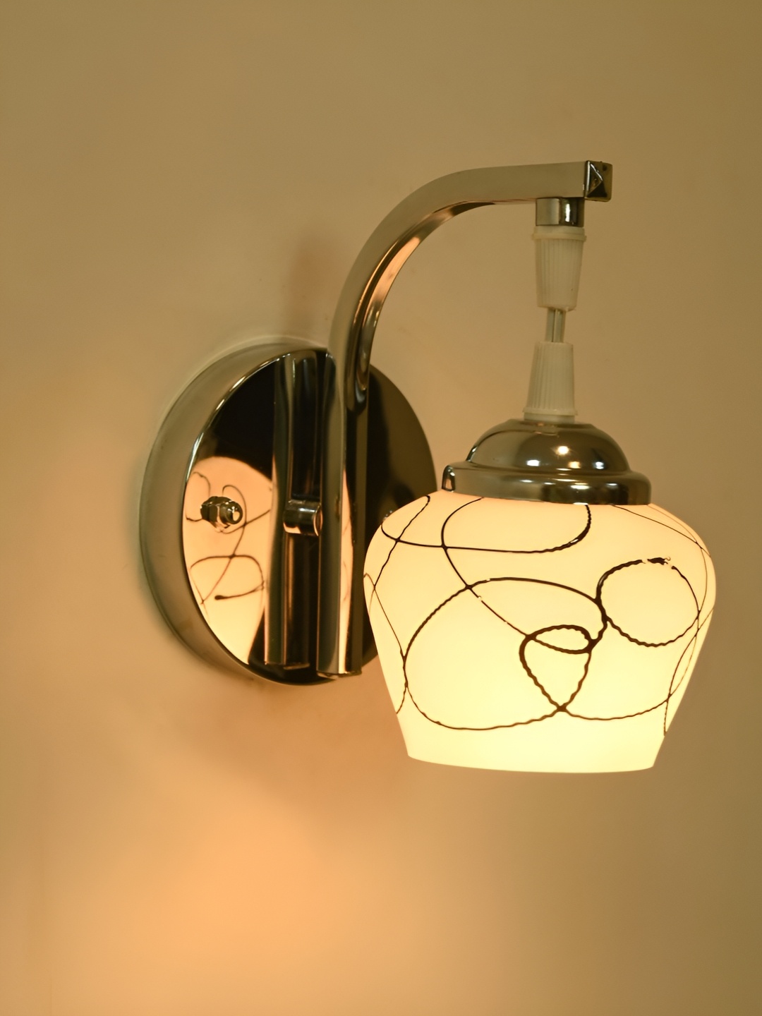 

Afast Black & White Glass Traditional Bell Shaped Wall Lamp