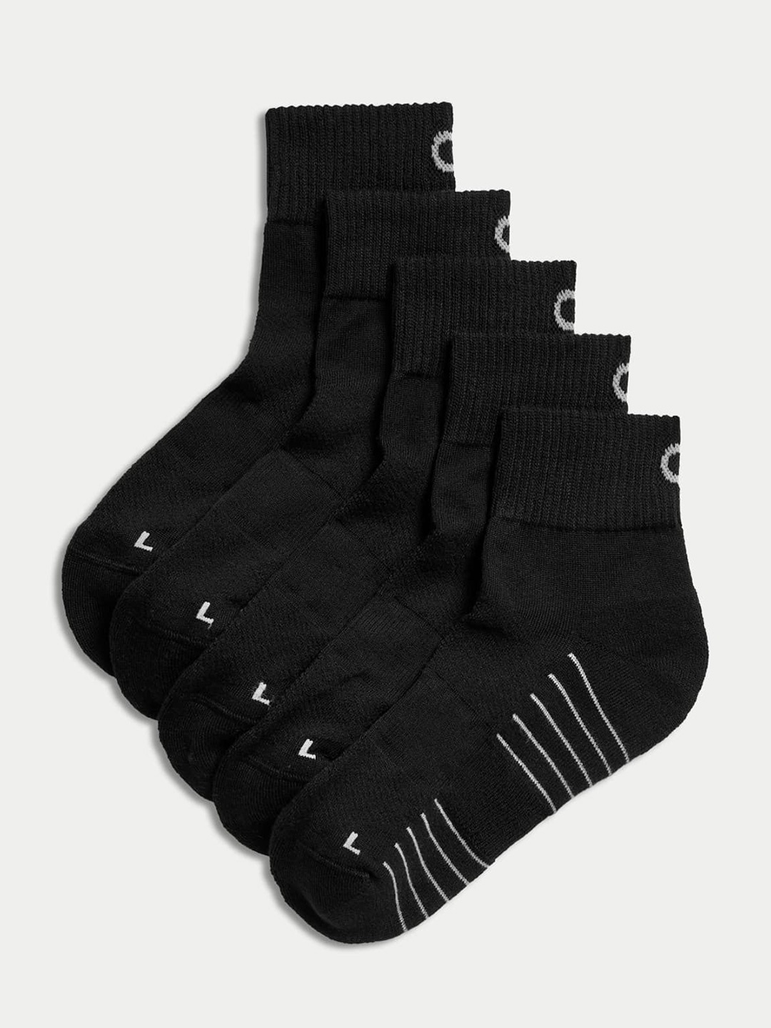 

Marks & Spencer Men Pack Of 5 Ankle-Length Socks, Black