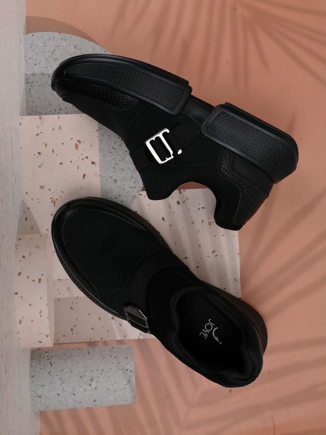 

Jove Women Slip-On PU Sneakers, Black