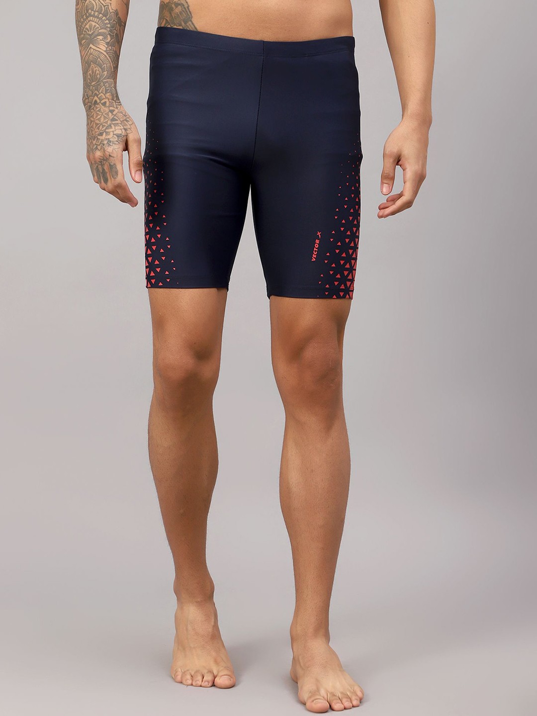 

VECTOR X Men Printed Swim Shorts, Navy blue