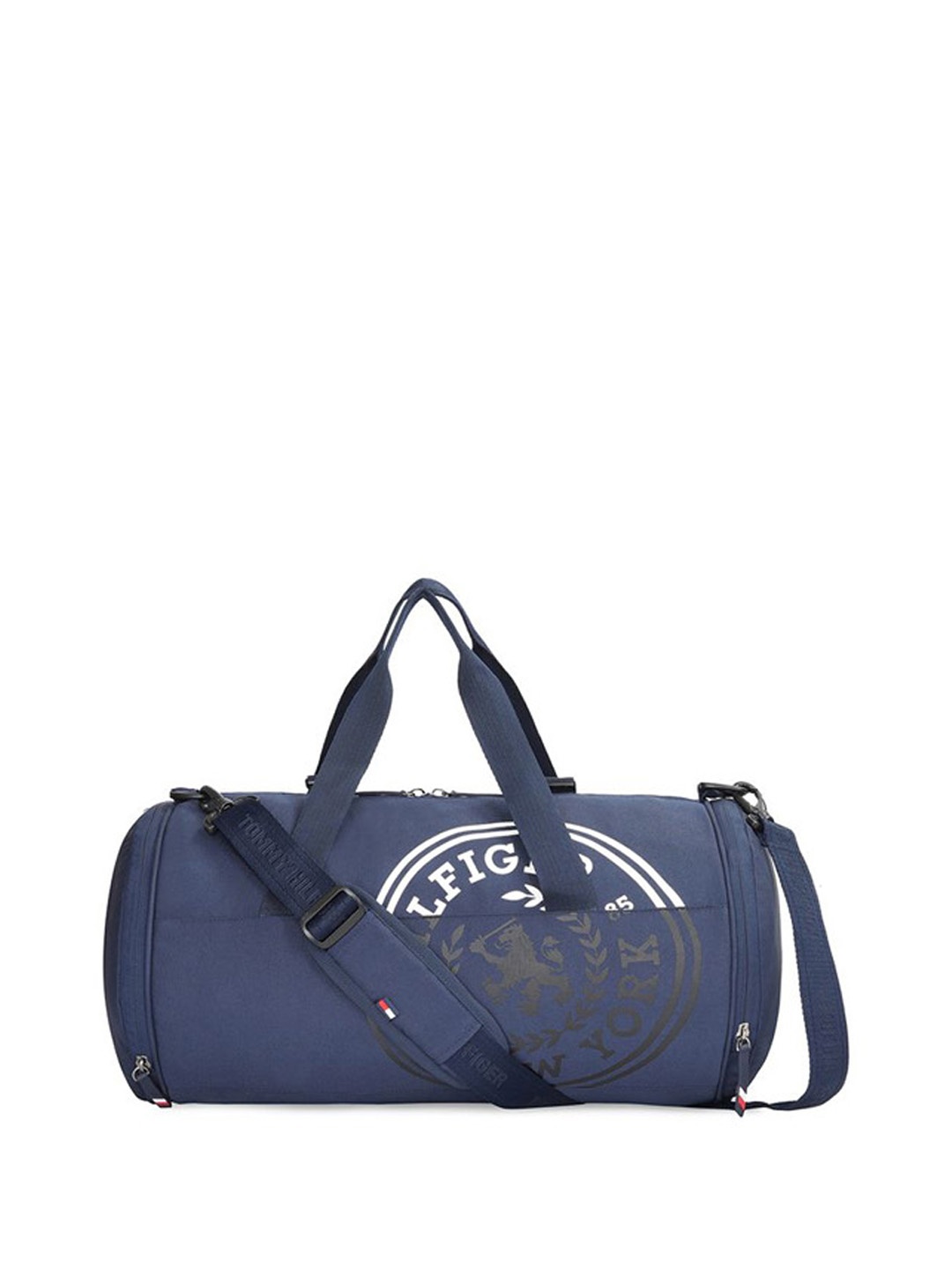

Tommy Hilfiger Printed Medium Sports or Gym Duffel Bag, Navy blue