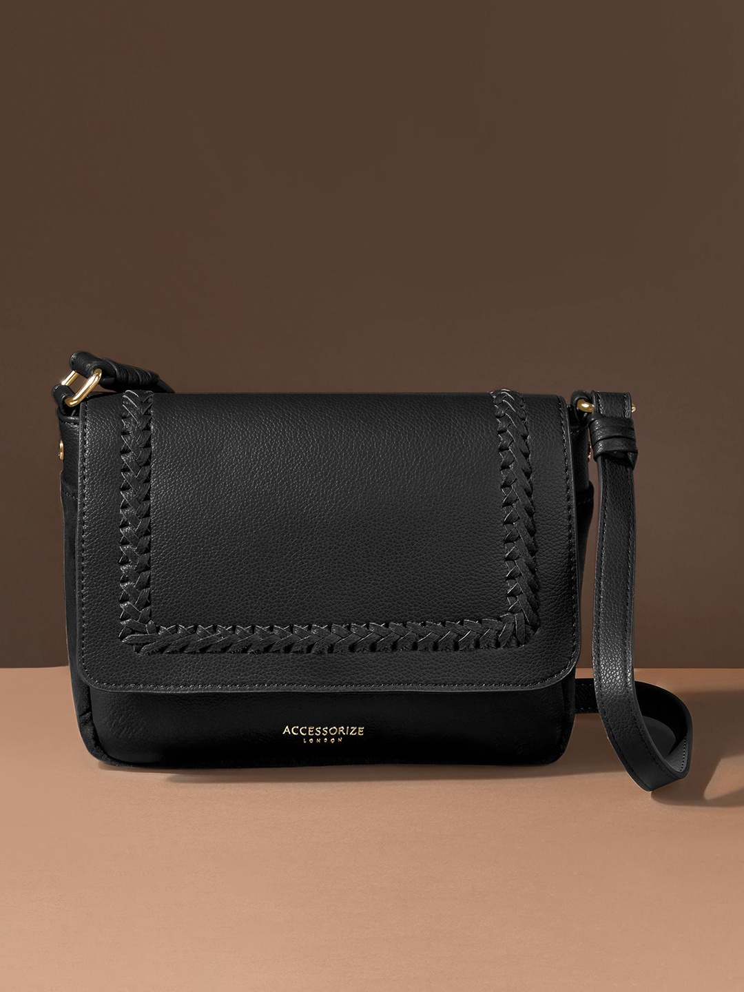 

Accessorize PU Sling Bag, Black