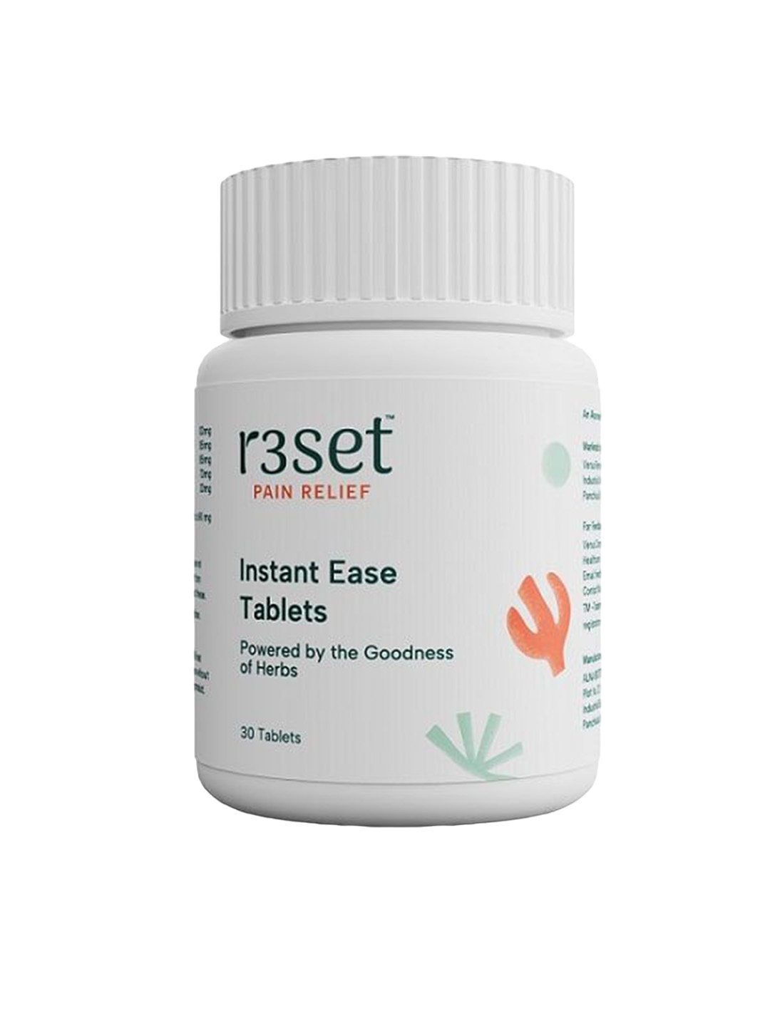 

R3SET Natural Instant Ease Tablets - 30 Tablets, Red