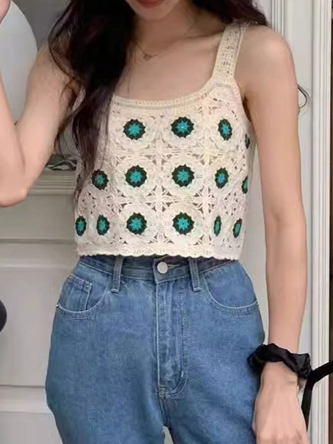 

LULU & SKY Print Top, Green