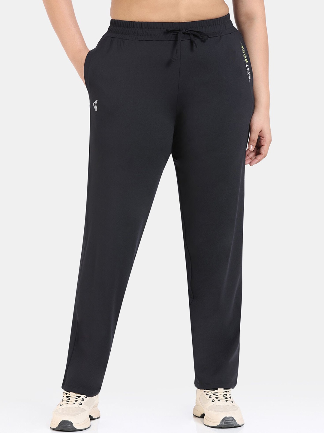 

Zelocity by Zivame Women Mid Rise Track Pants, Black