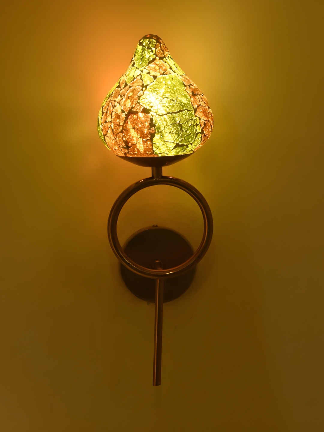 

Afast Green & Orange Glass Traditional Rectangle Shaped Wall Lamp