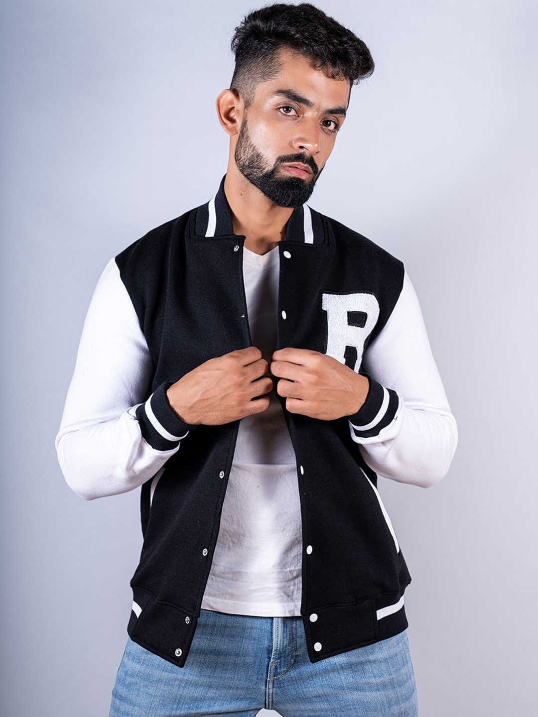 

Tistabene Men Varsity Jacket, Black