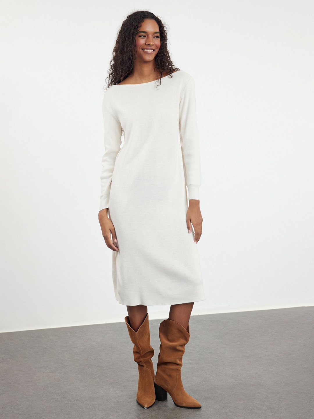 

Trendyol Flared Sleeve A-Line Dress, Na