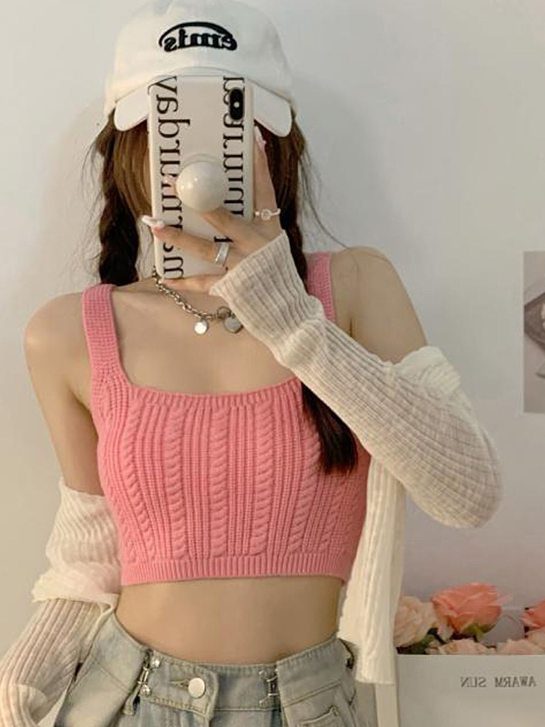 

LULU & SKY Crop Top, Pink