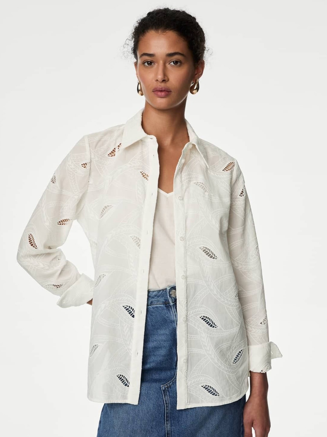

Marks & Spencer Women Opaque Casual Shirt, White