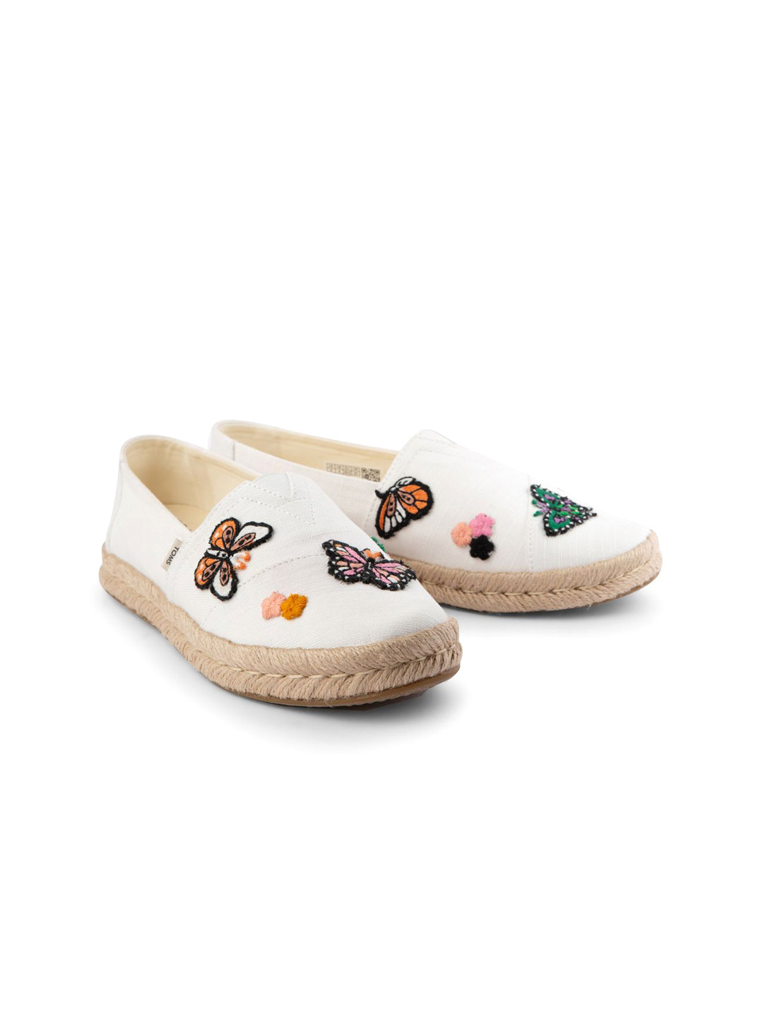 

TOMS Women Textured Espadrilles, White