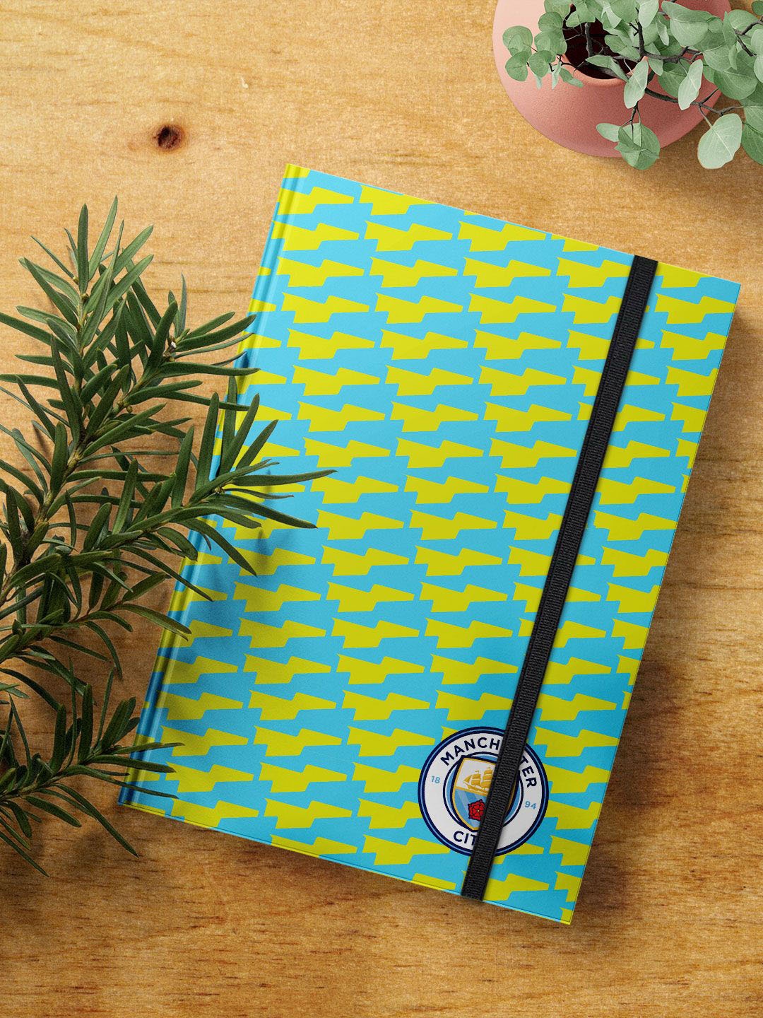 

FanCode Manchester City Printed Hard Cover A5 Ruled Notebook, Blue