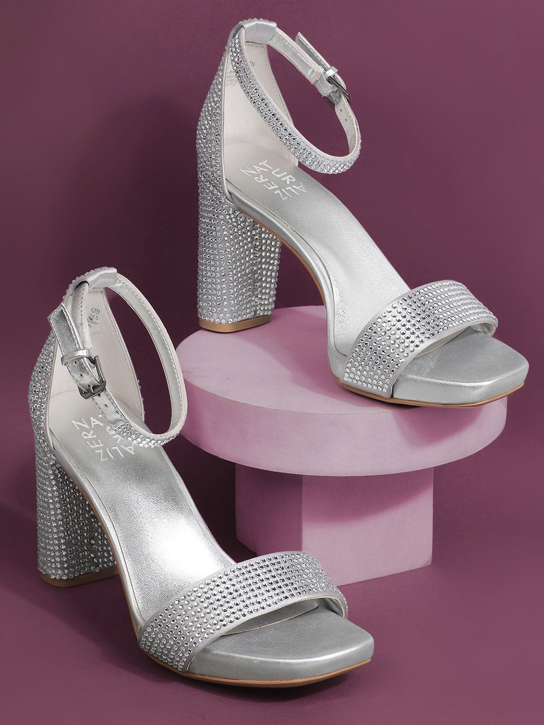 

Naturalizer PU Block Casual Sandals, Silver