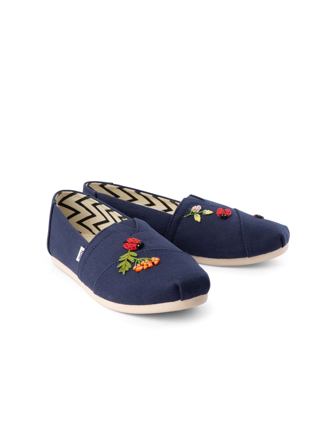 

TOMS Women Textured Slip-On Sneakers, Navy blue