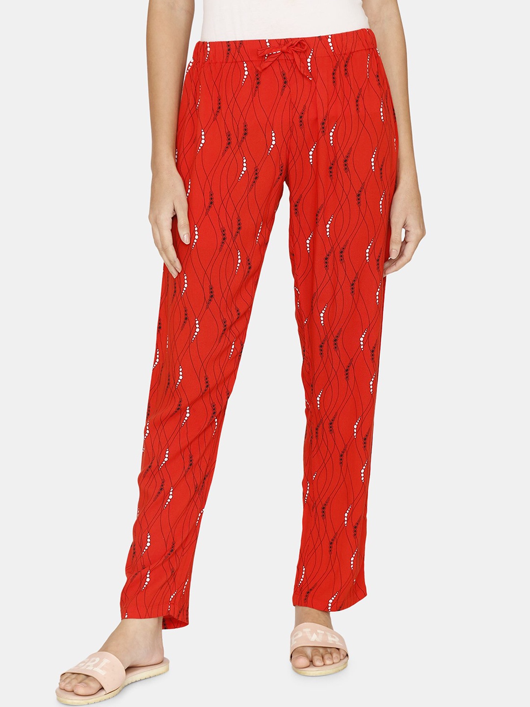 

Coucou by Zivame Women Printed Lounge Pant, Red