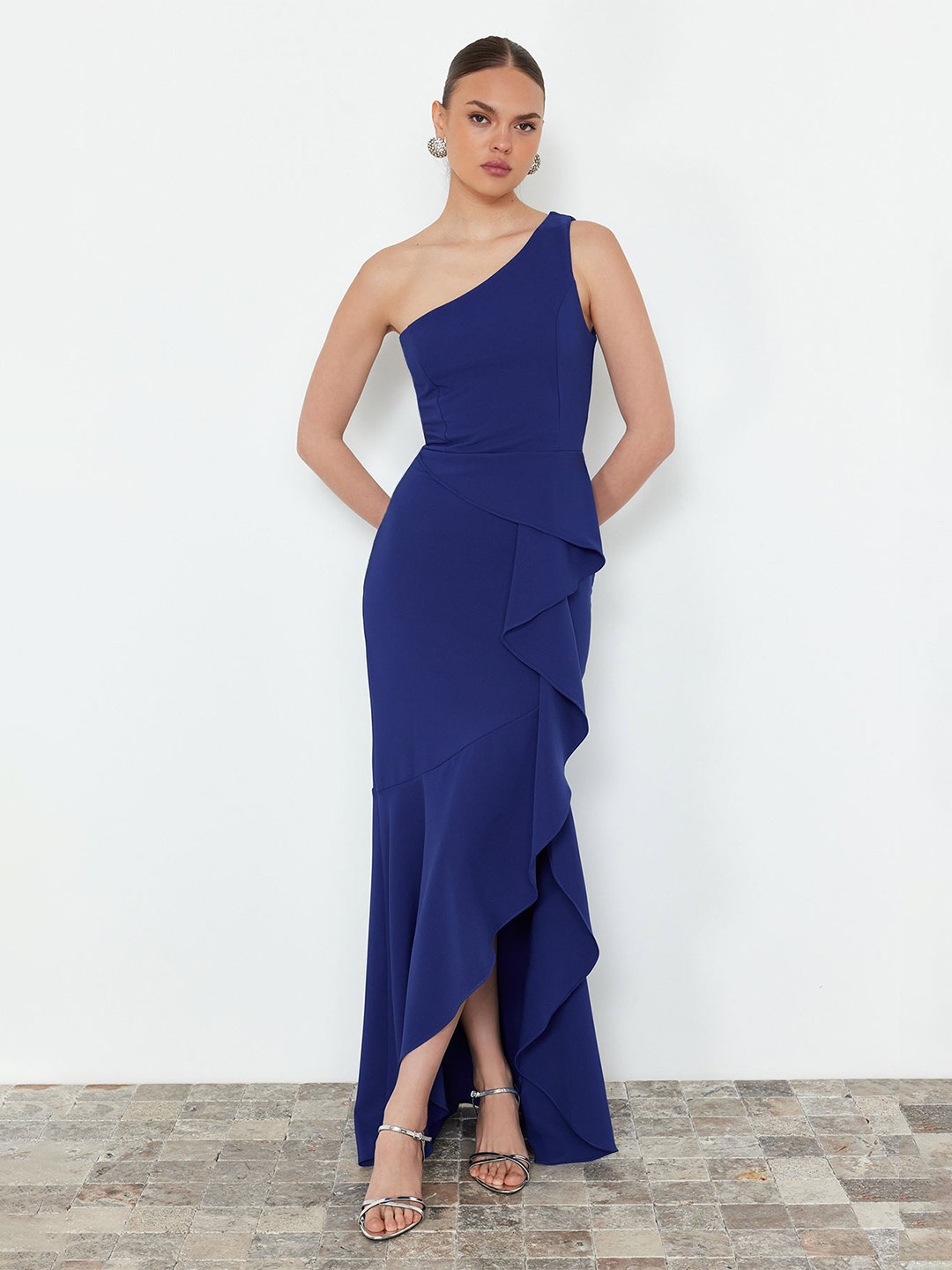 

Trendyol One Shoulder Maxi Dress, Blue