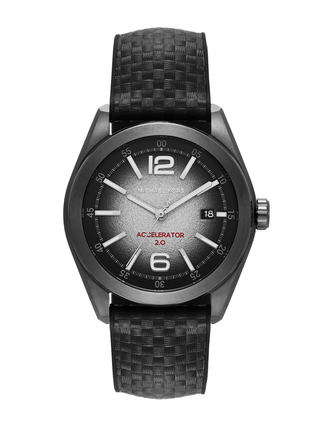

Michael Kors Men Accelerator 2.0 Textured Analogue Watch MK9175I-Black, Grey