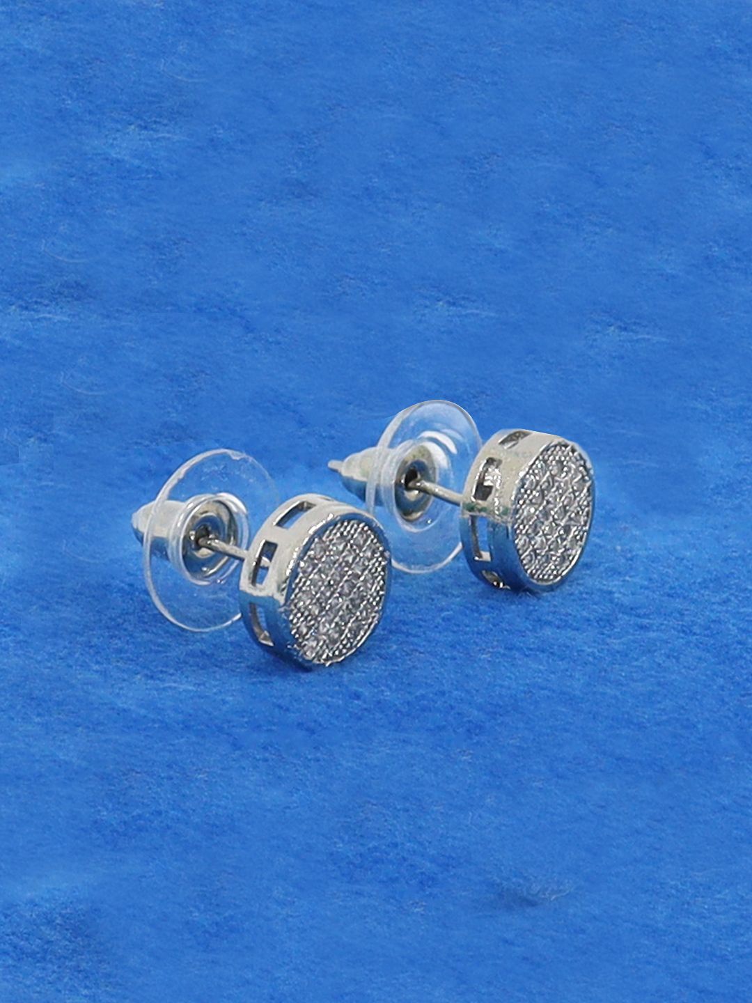 

FIMBUL Silver-Plated Circular Studs Earrings