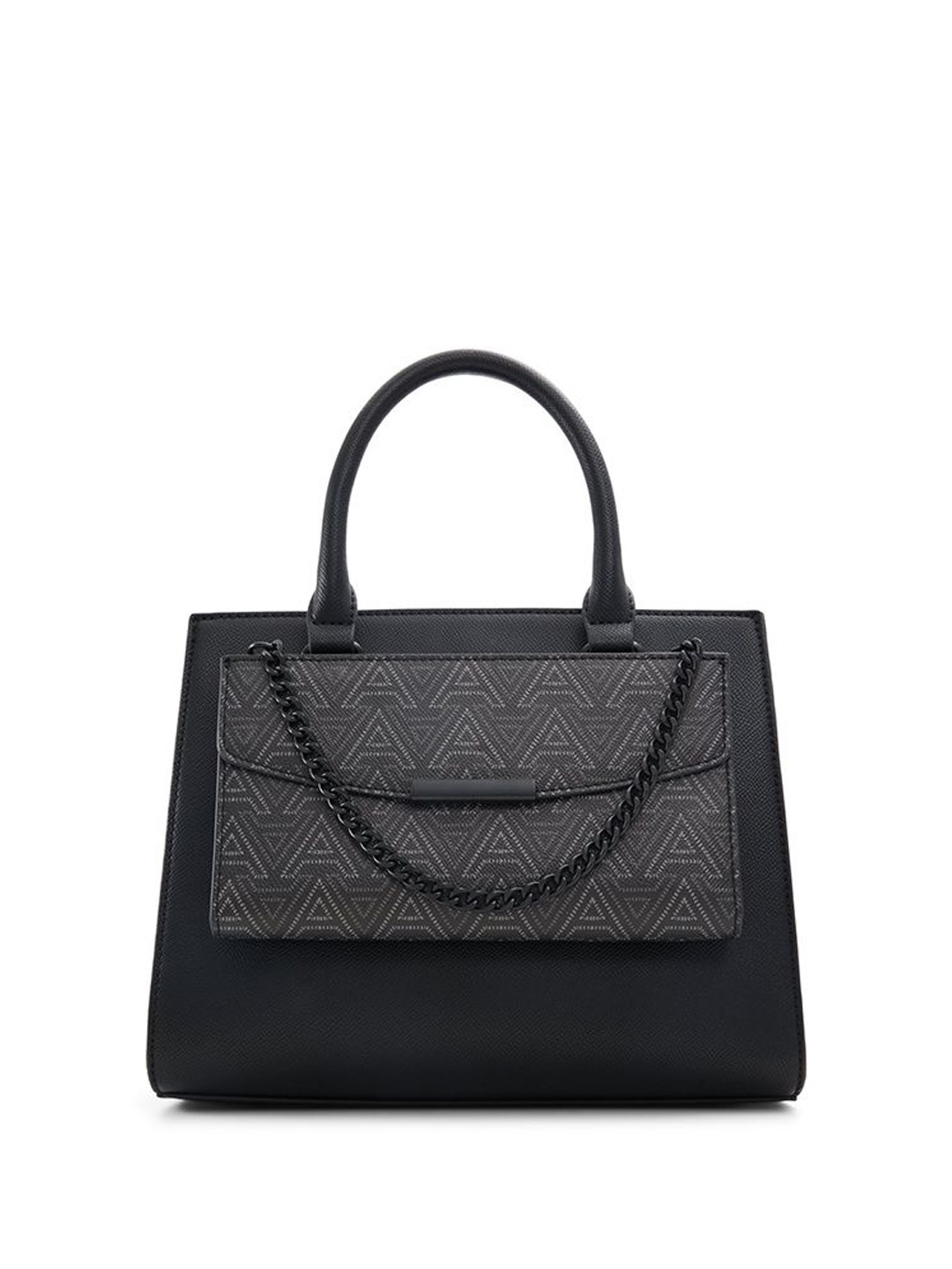 

ALDO Textured Structured Satchel with Quilted, Black