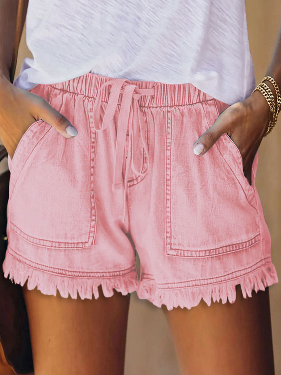 

StyleCast Solid Women Mid-Rise Shorts, Pink