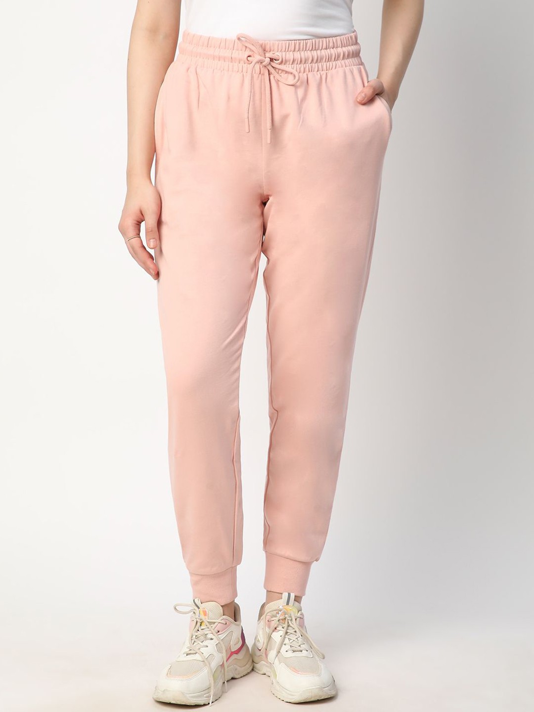 

R&B Women Mid-Rise Joggers, Pink
