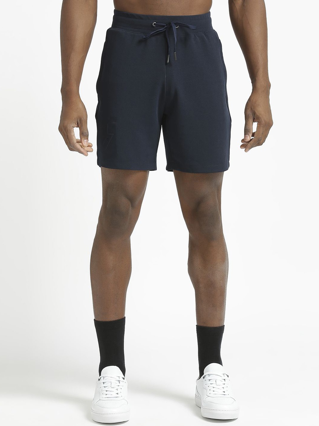 

Hardik Pandya Men Mid Rise Breathable Quick Dry Shorts, Navy blue