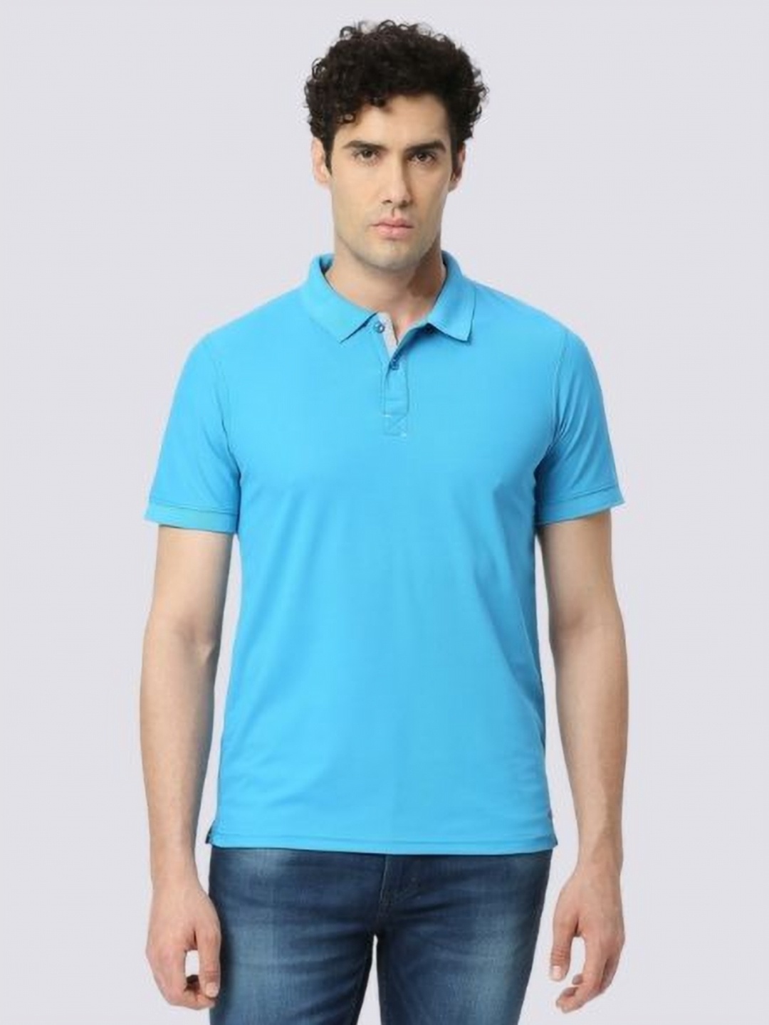 

playR Men Dri-FIT Solid Polo Collar T-shirt, Blue