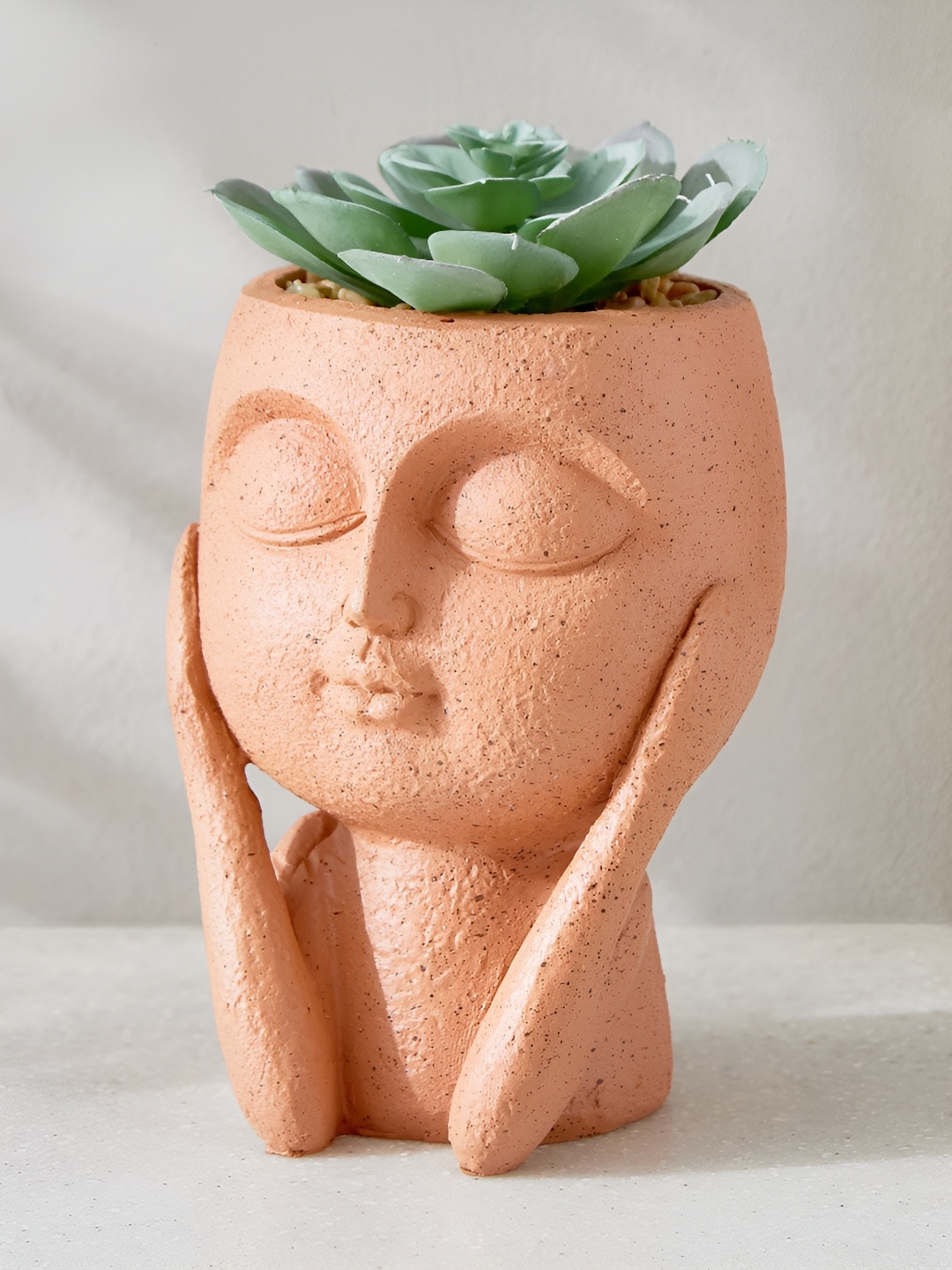 

Home Centre Gloria Brown Human Croton Artificial Succulent Plant With Pot