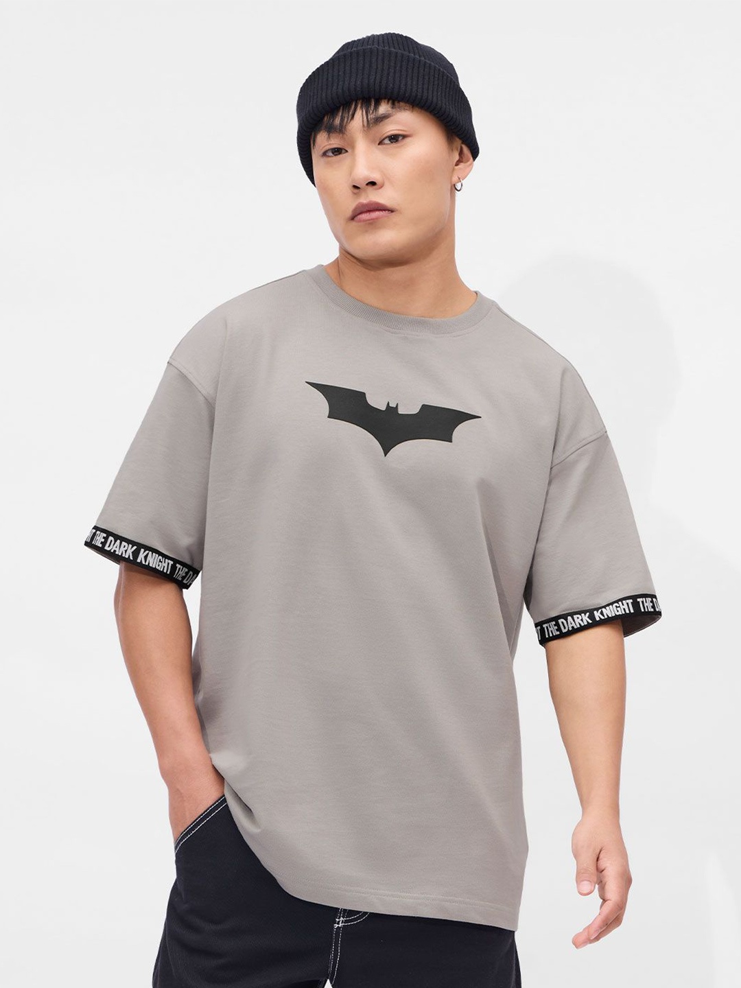 

The Souled Store Men Batman Printed T-shirt, Grey