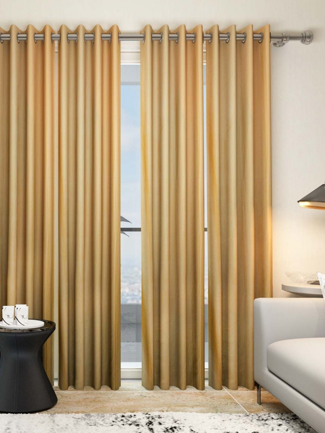 

Aura Beige 4 Pieces Door Curtains