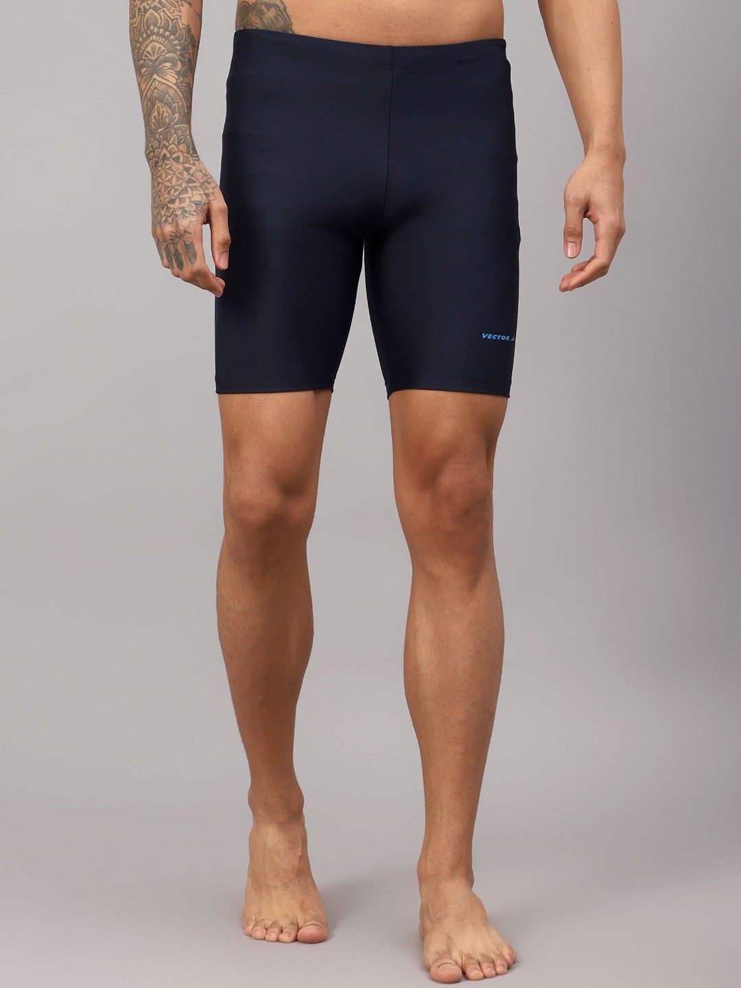 

VECTOR X Men Solid Swim Bottoms, Navy blue