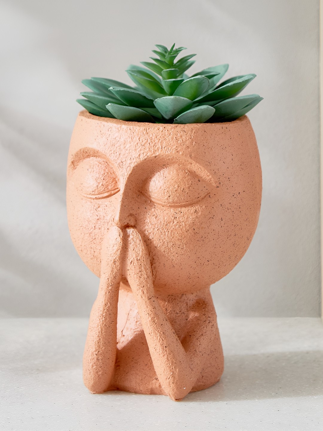 

Home Centre Gloria Brown Human Croton Artificial Succulent Plant With Pot