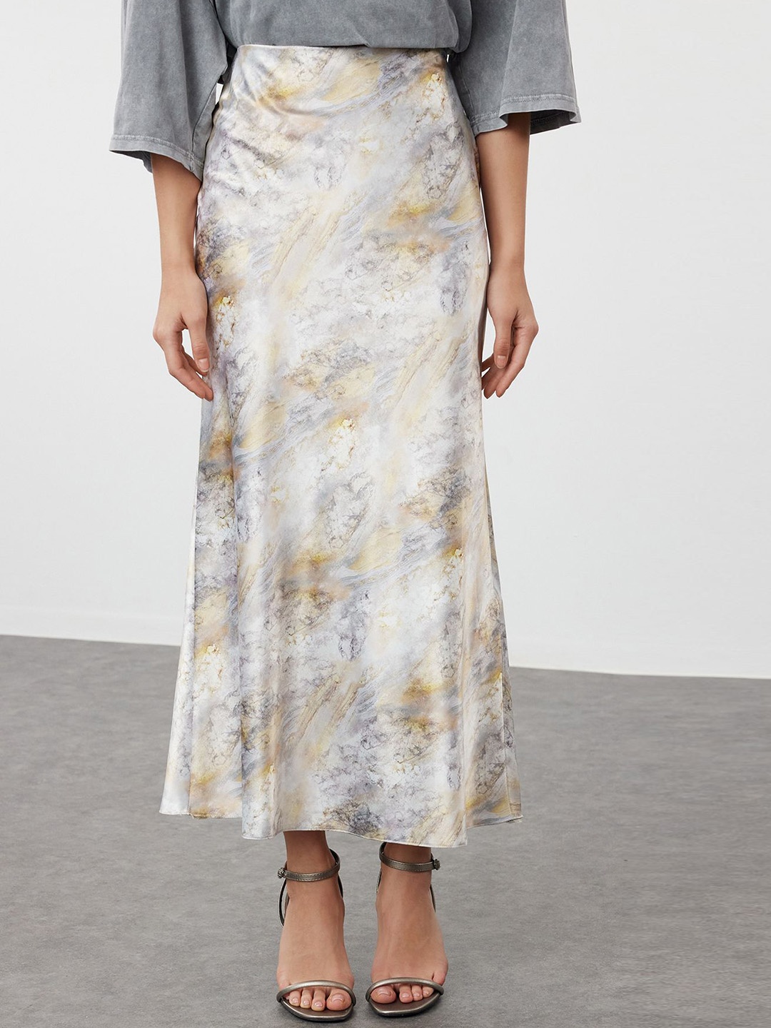 

Trendyol Printed A-Line Maxi Skirts, White