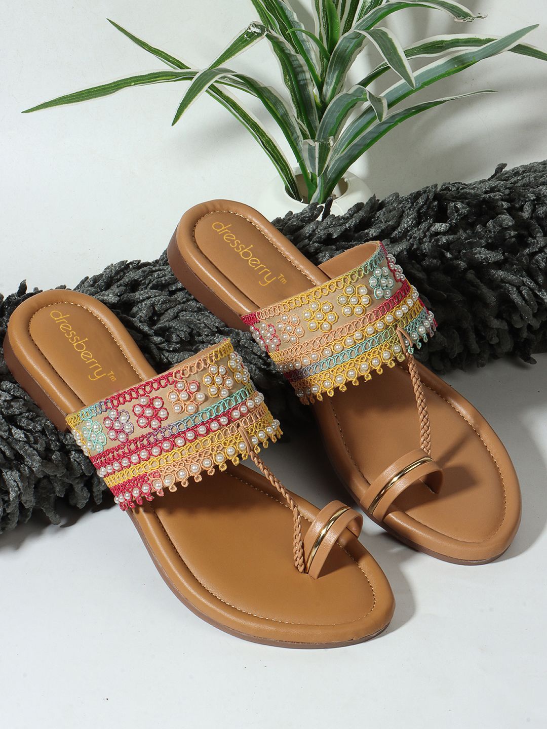 

DressBerry Women One Toe Flats, Multi