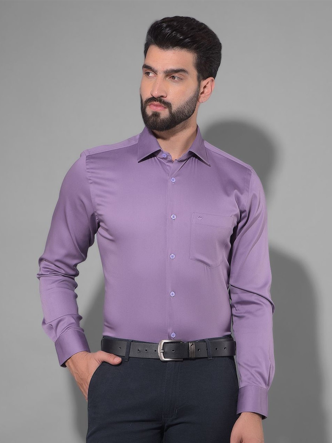 

COBB Men Opaque Formal Shirt, Purple
