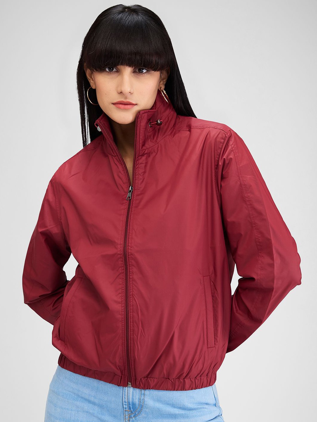 

SPYKAR Women Tailored Jacket with Embroidered, Red