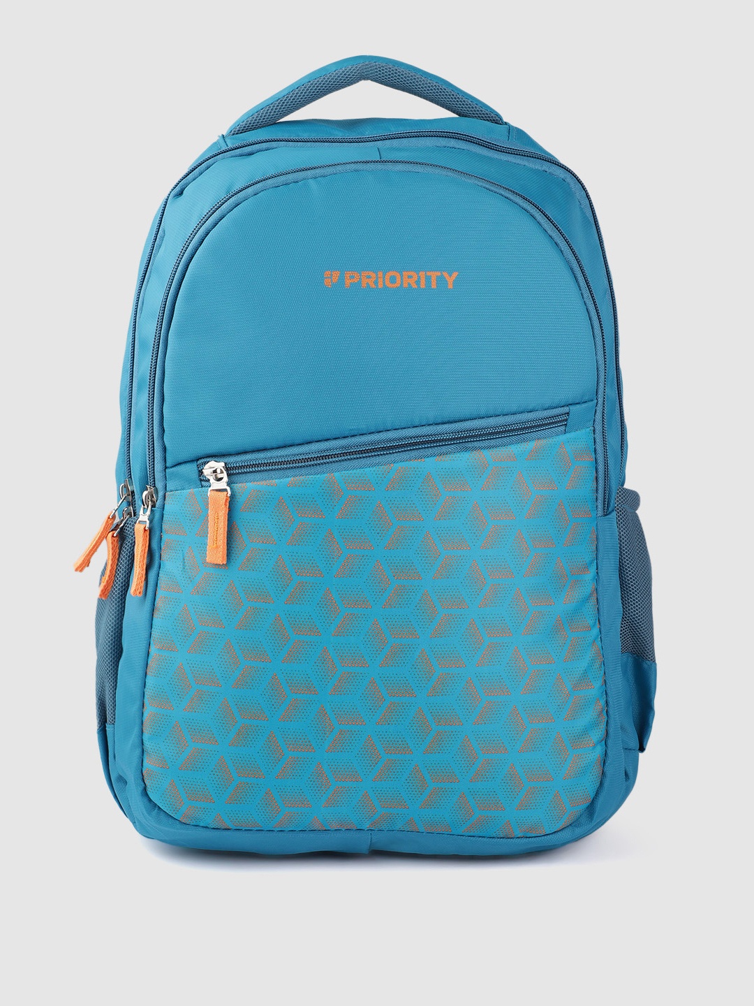 

Priority Unisex Geometric Printed Laptop Backpack - 38 L, Blue