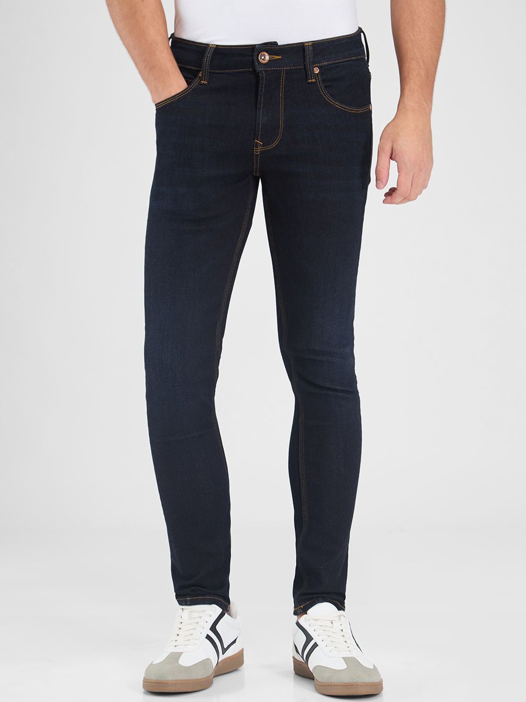 

SPYKAR Men Slim Fit Low-Rise Stretchable Jeans, Blue