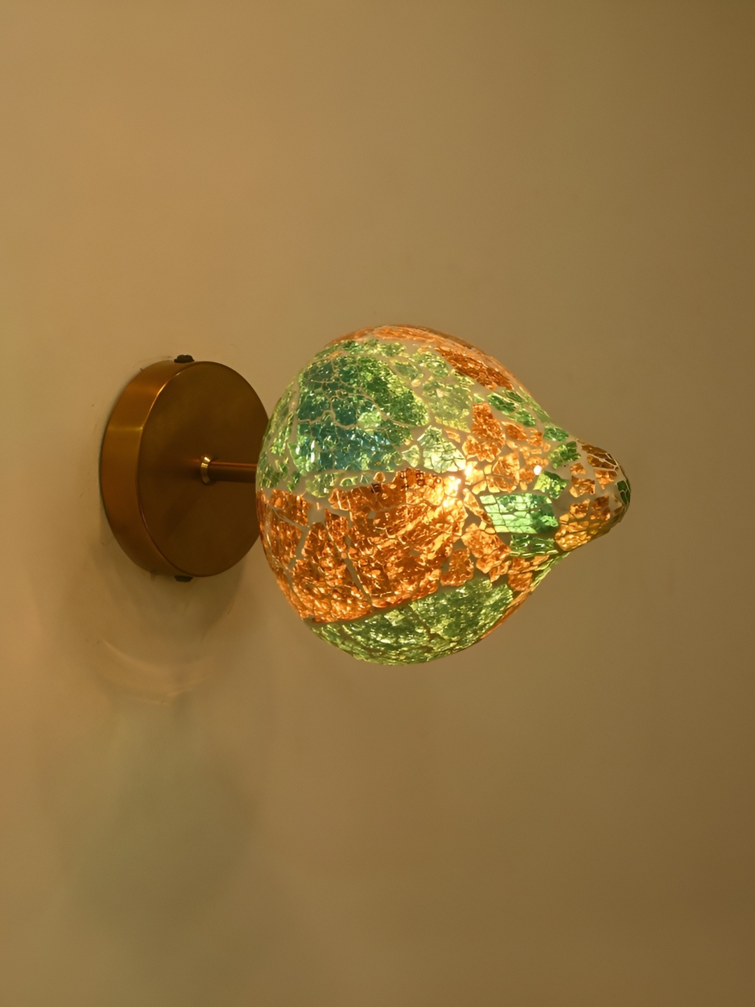 

Afast Blue & Orange Glass Traditional Rectangle Shaped Wall Lamp