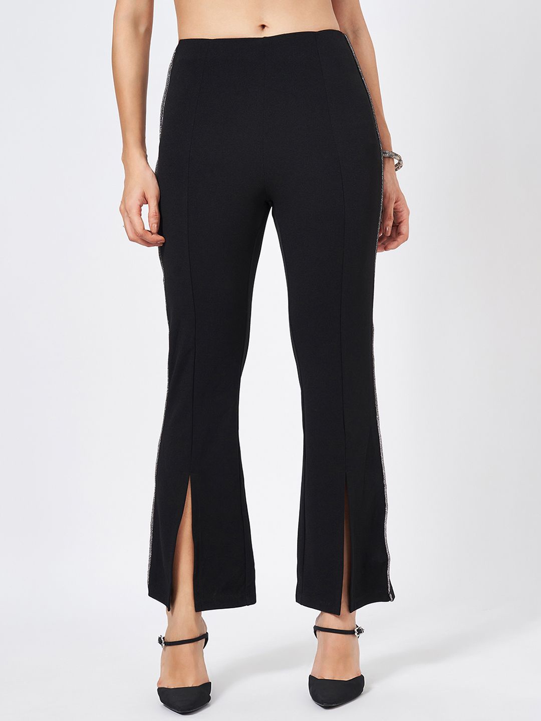 

Annabelle by Pantaloons Women Flared Trousers, Black