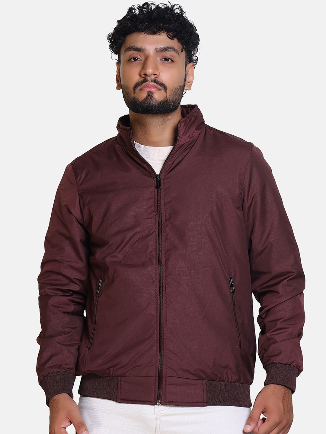 

BAESD Men Windcheater and Water Resistant Outdoor Bomber Jacket, Maroon