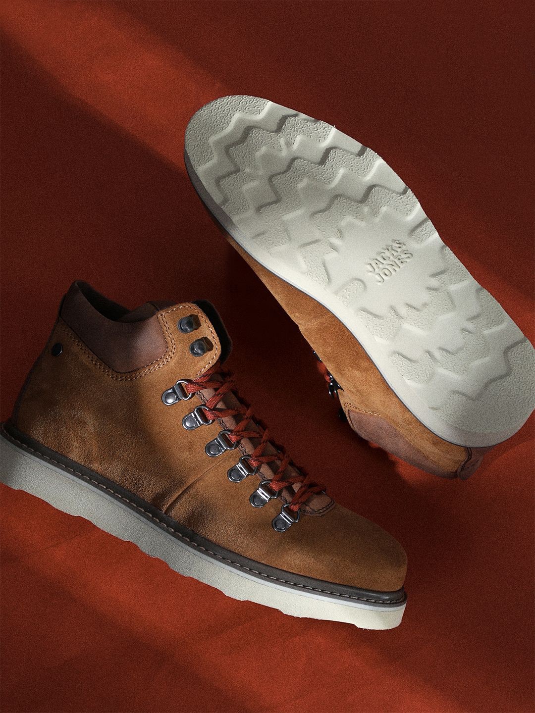 

Jack & Jones Men Leather Sneakers, Brown