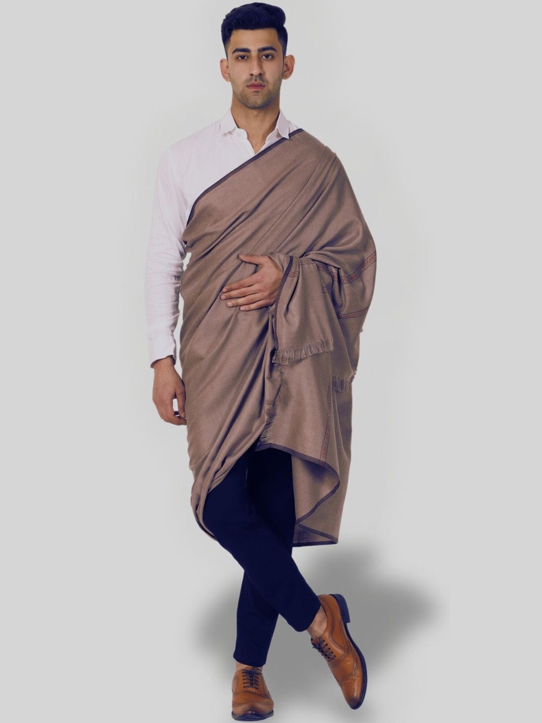 

SWI Stylish Woven Design Paisley Shawl, Grey