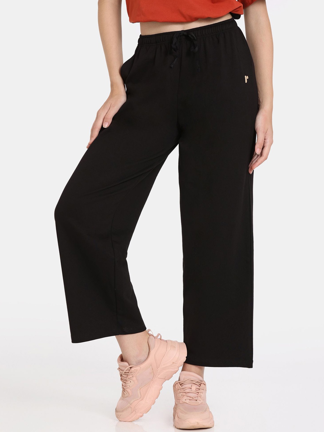 

Rosaline by Zivame Women Mid Rise Track Pants, Black