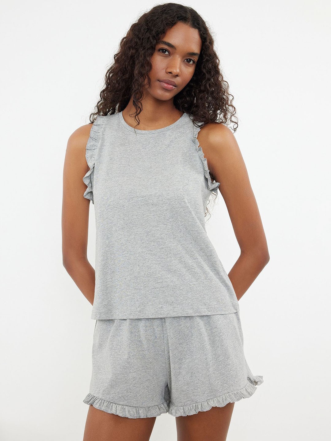 

Trendyol Women Night suit, Grey