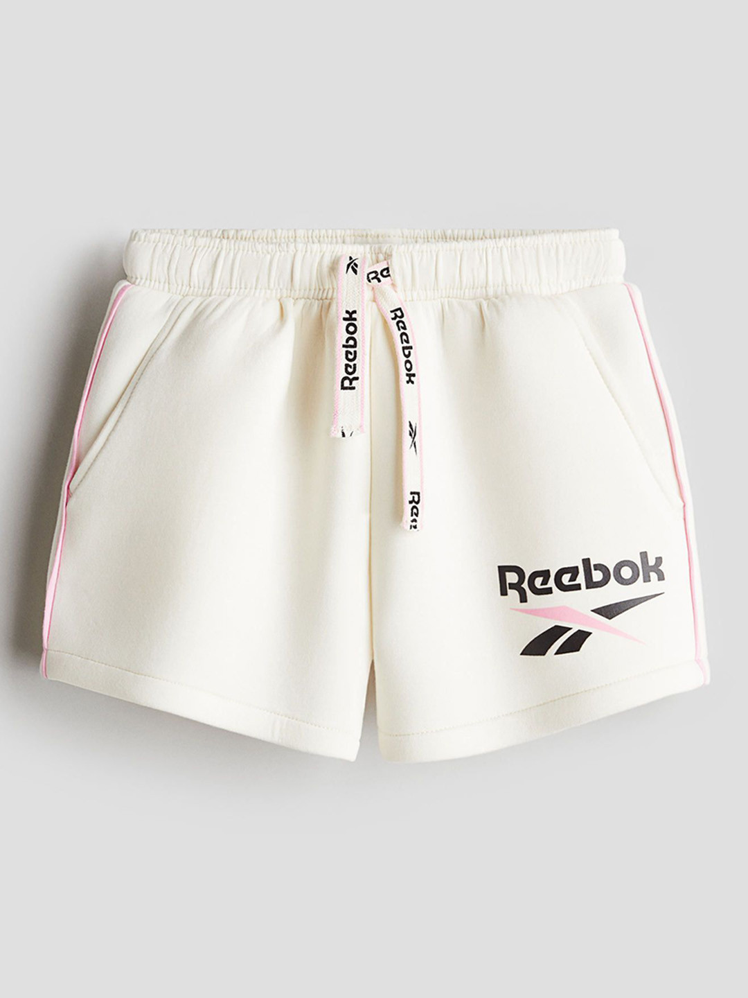 

H&M x Reebok Girls Printed Scuba Shorts, White