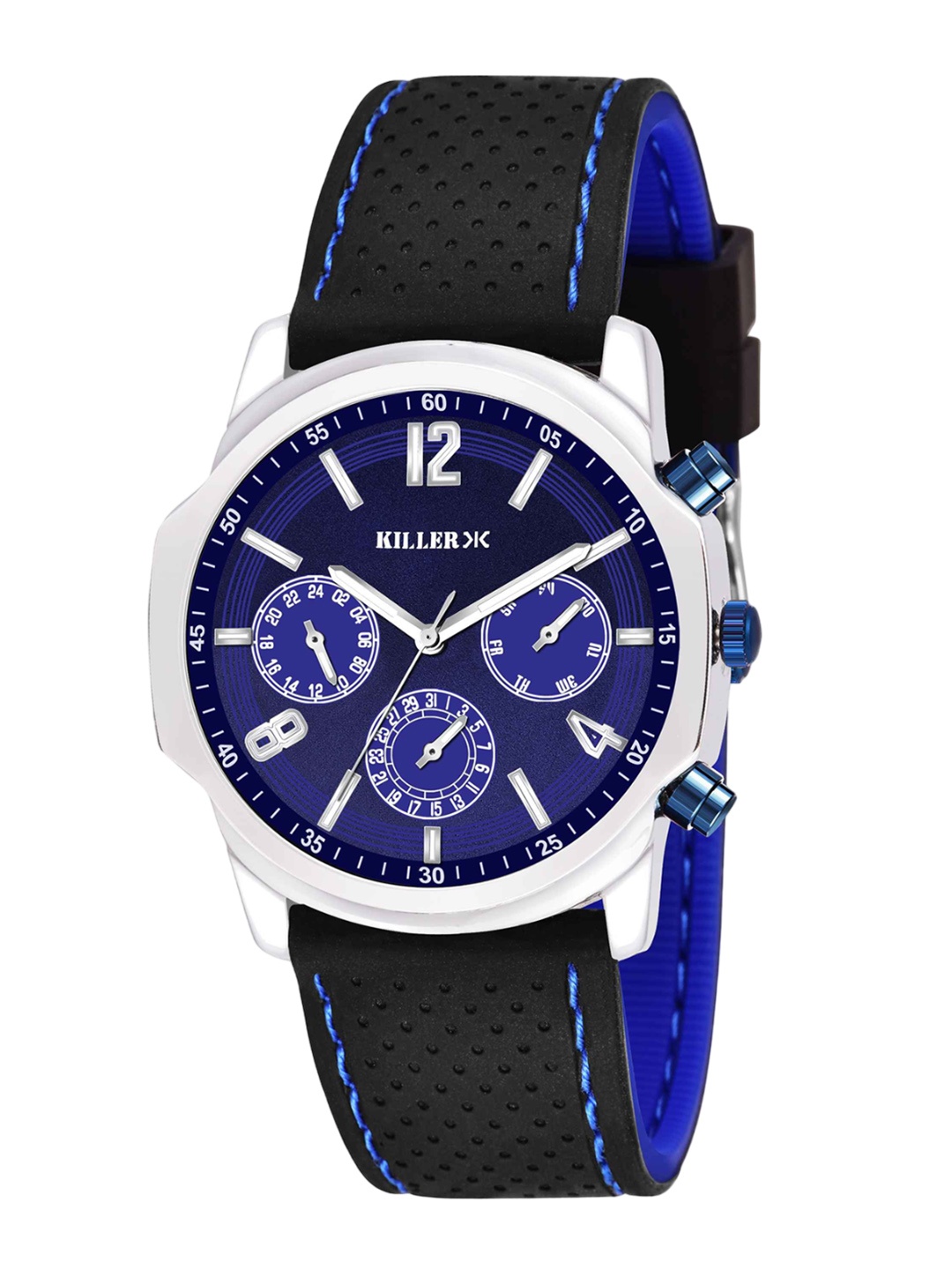 

Killer Men Brass Printed Dial & Straps Analogue Chronograph Watch FT1639 Blue dial chronograph watch