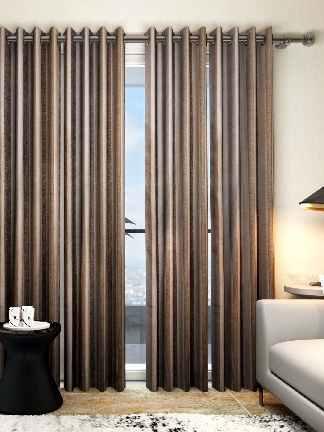 

Aura Brown & Beige 4 Pieces Abstract Door Curtains
